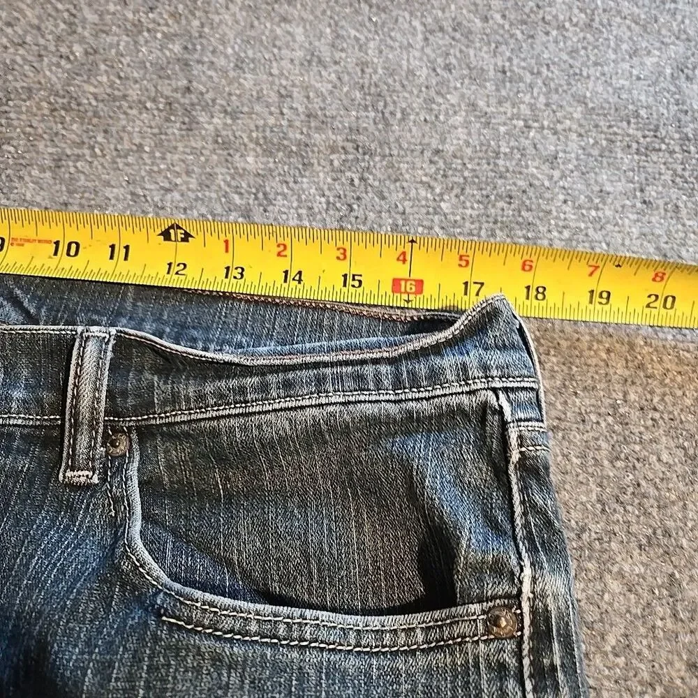 Levi 505 Denim Jeans Mens 36x32 Blue Straight Leg 5 Pocket Railroad Fade Whisker